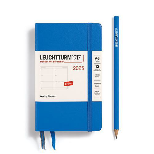 Leuchtturm, Blue, Planners, Art & School, 2025, A6, Pocket, Weekly, Sky, 816316